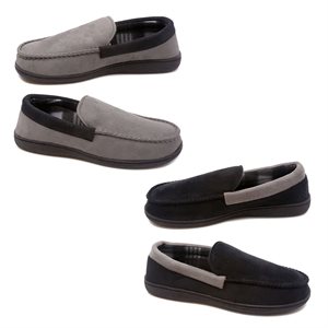 E&A MEN MOCCASIN SLIPPERS SOLID